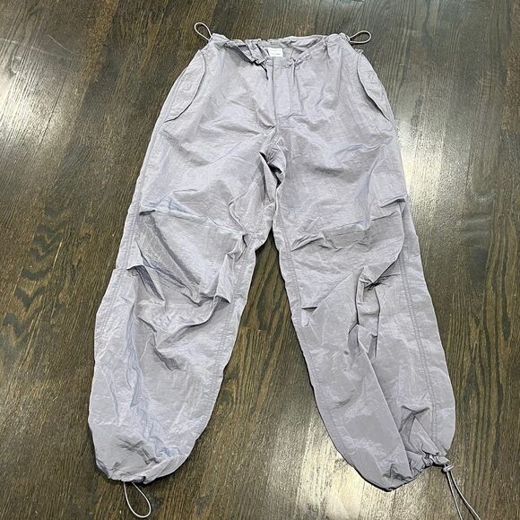 Iets Frans Baggy Tech Cargo Pants Women’s Small Lilac Purple Parachute Nylon - Picture 1 of 8